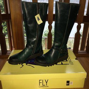 SOLD - NWT: Fly London 'Sara' leather boots in green